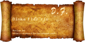 Dinka Flóris névjegykártya